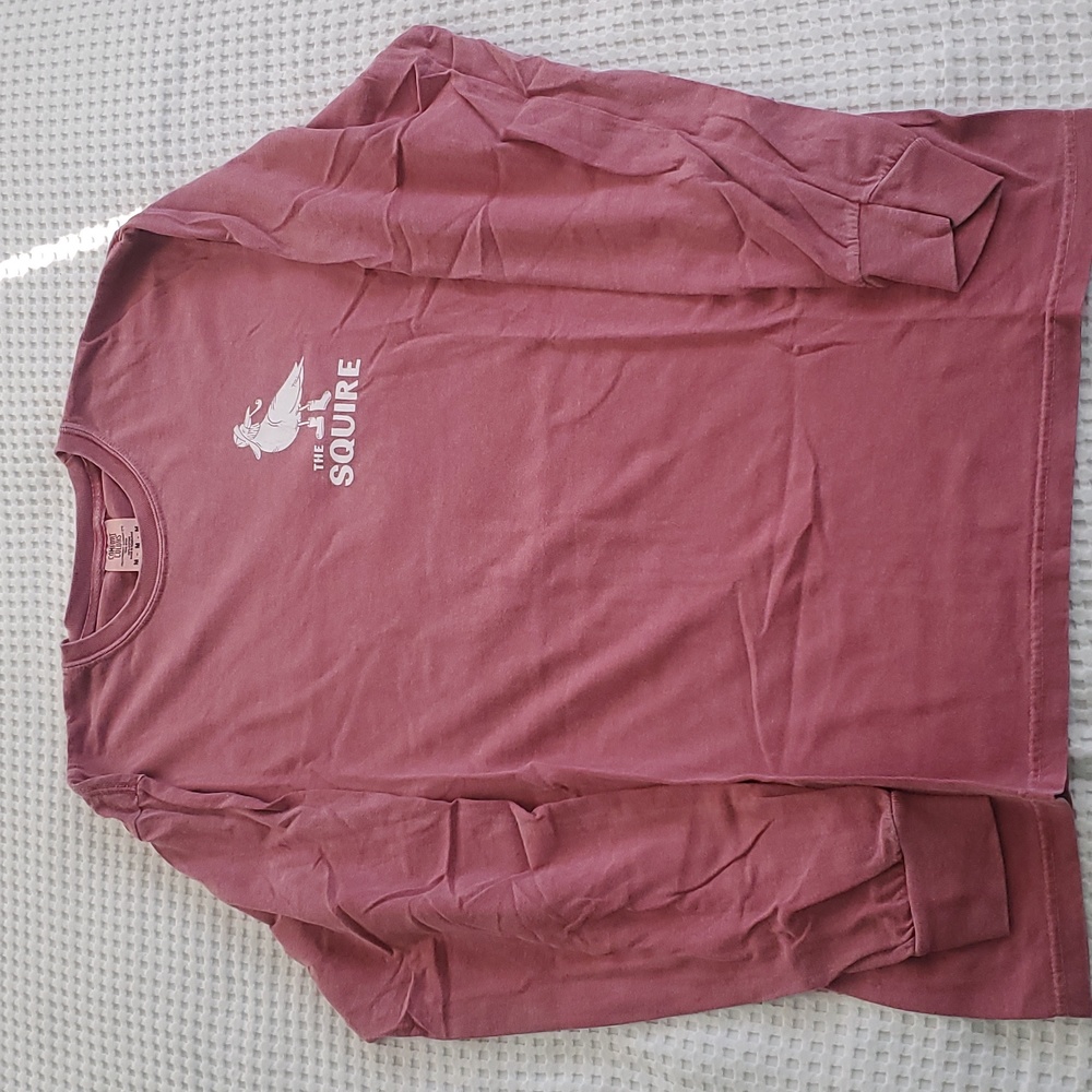 Comfort Colors, Chatham Squire bar, LS tee shirt, size Med, in Nantucket Red
